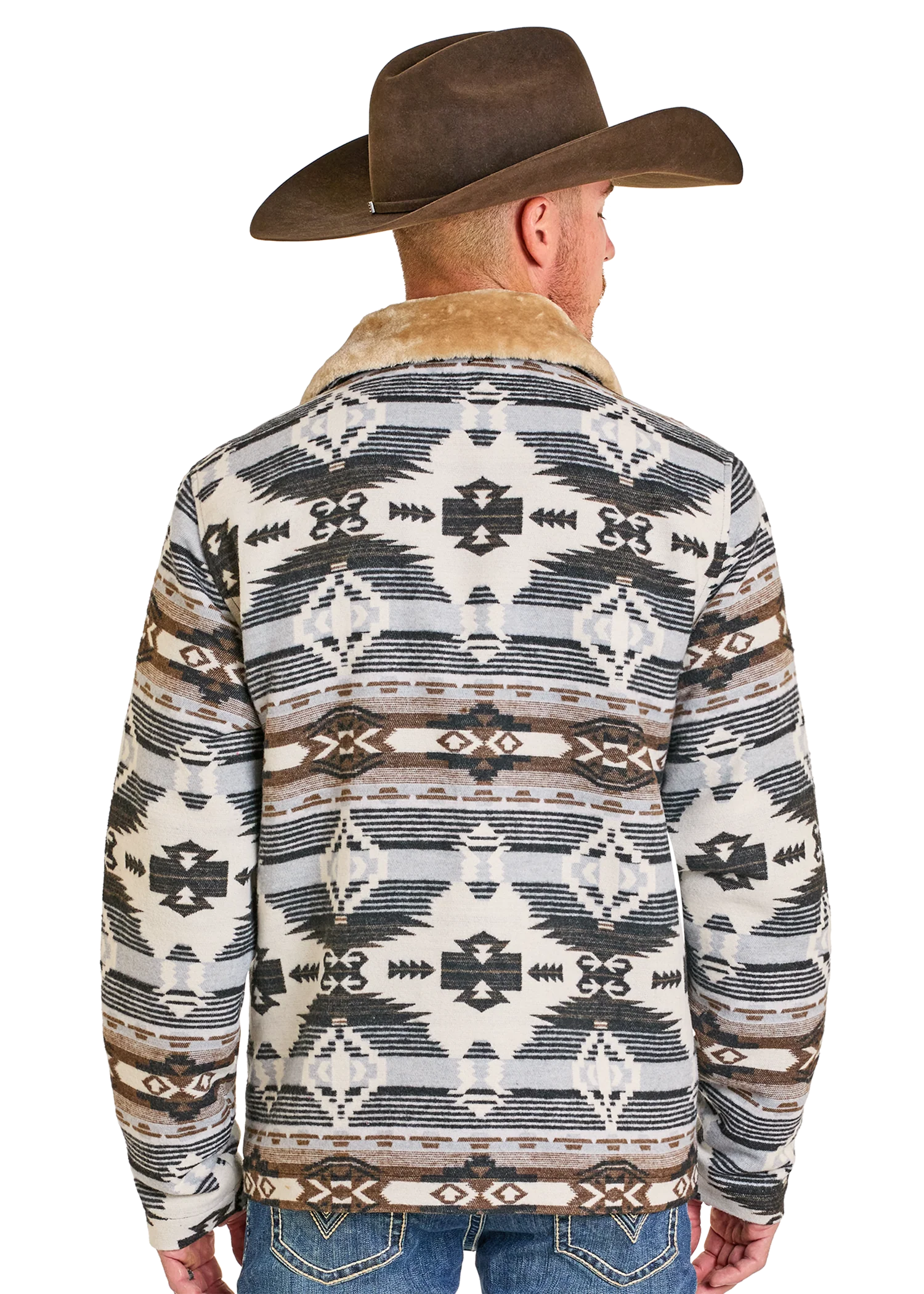 Aztec Jacquard Jacket with Removable Collar - Image 2