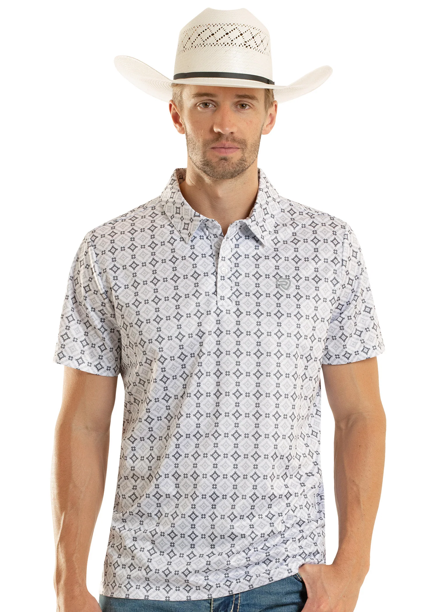 Aztec Plaid Polo - Image 2