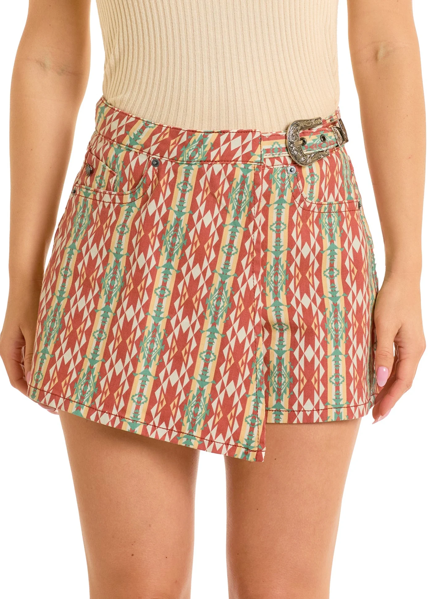 Aztec Printed Skort - Image 3