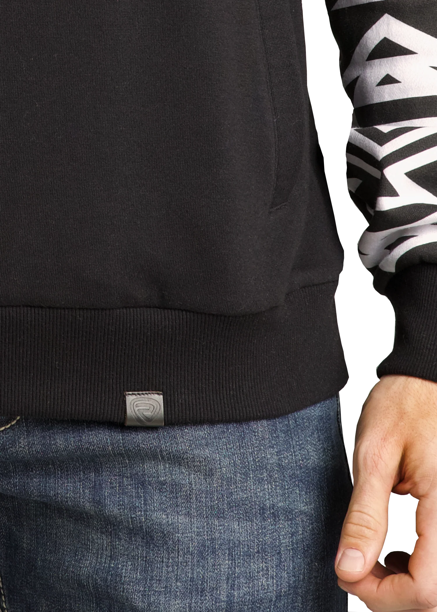 Black Aztec Sleeve Hoodie - Image 3