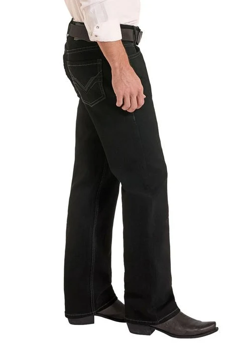 Black Relaxed Fit Straight Leg Jeans - Image 3