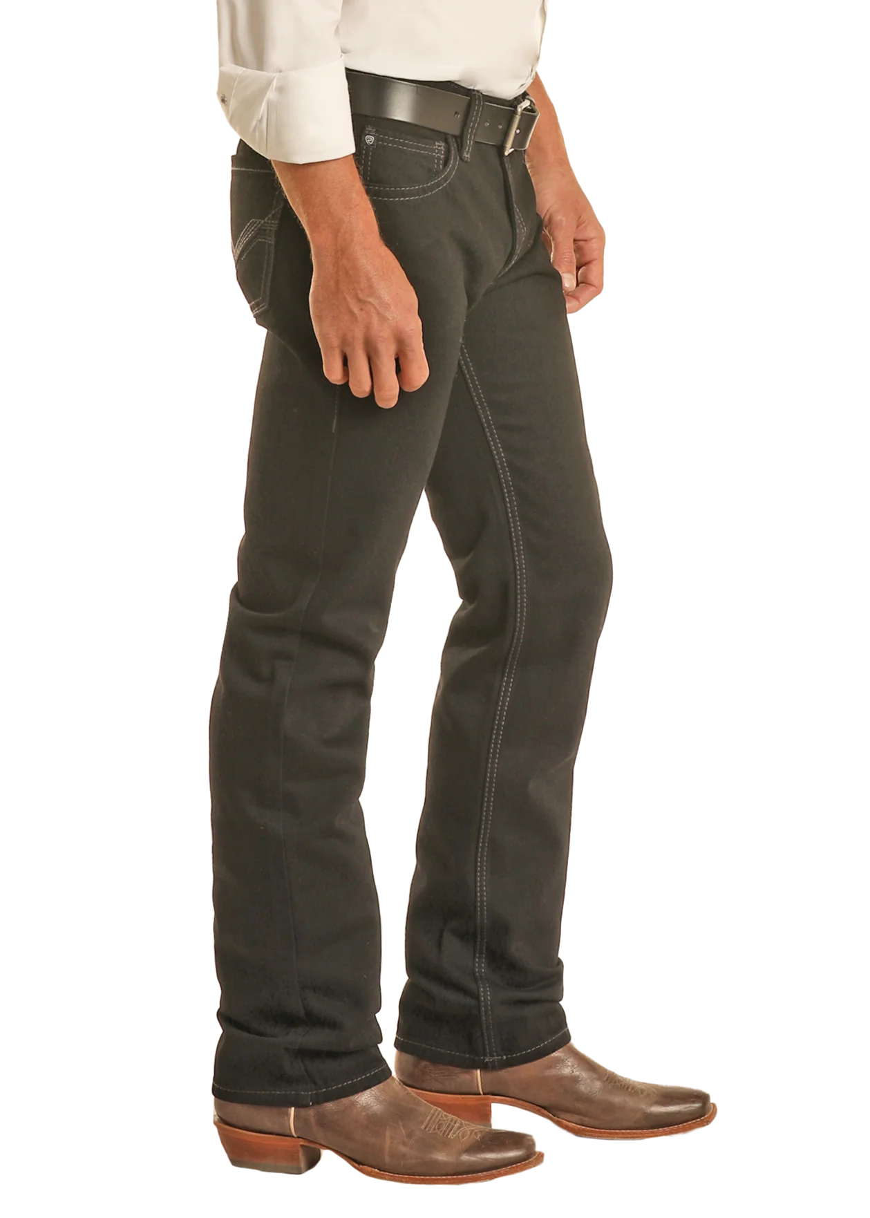Black Slim Fit Straight Leg Jeans - Image 3