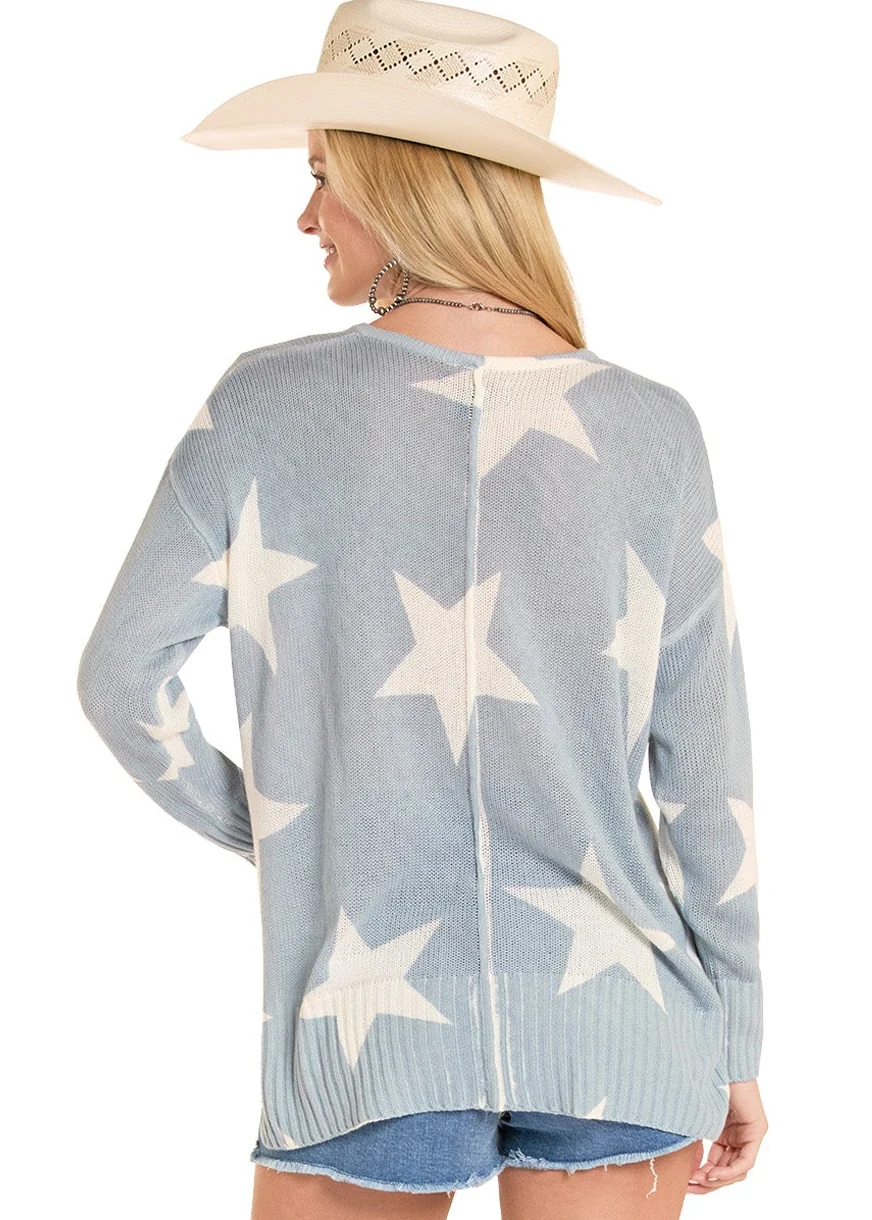 Blue Star Knit Sweater - Image 2