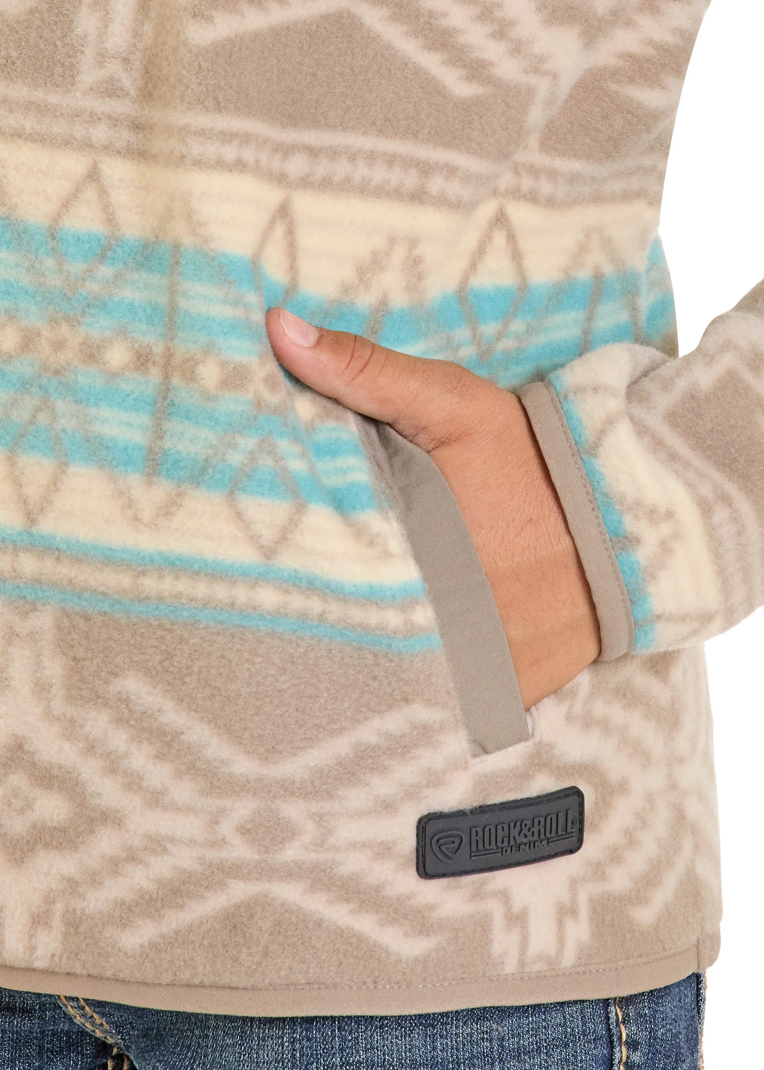 Boys' Aztec Snap Fleece Pullover - Image 3