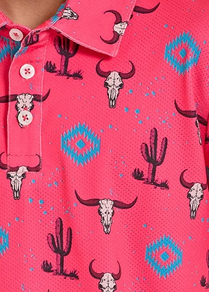 Boys' Pink Skull Polo - Image 2