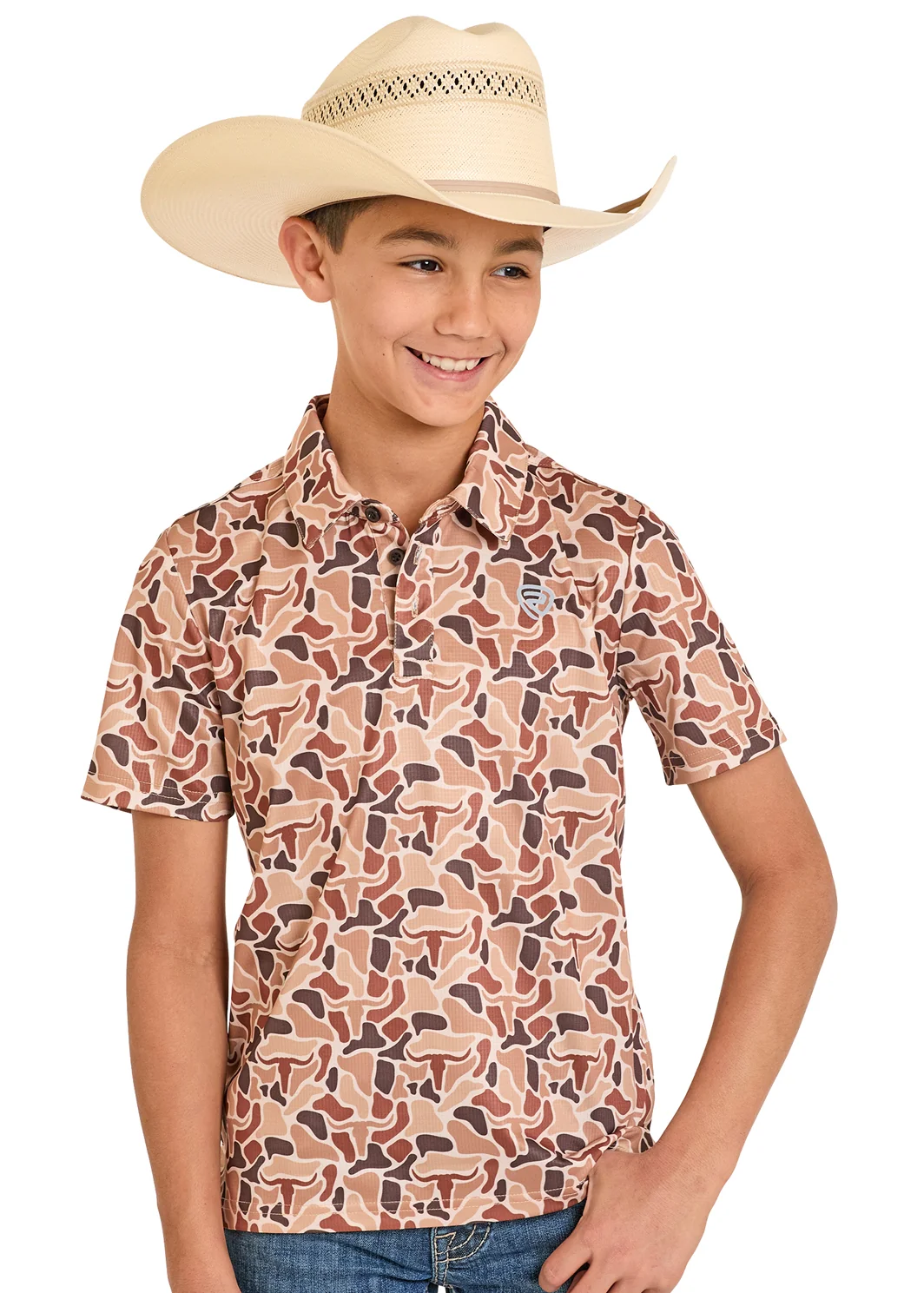 Boys' Skull Camo Polo
