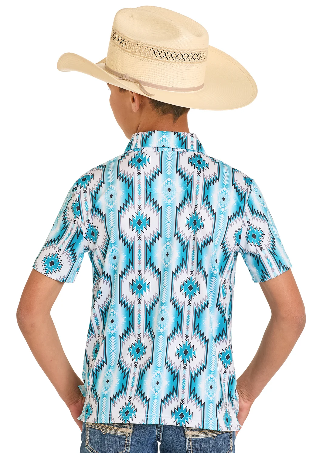 Boys' Southwestern Aztec Polo - Image 3