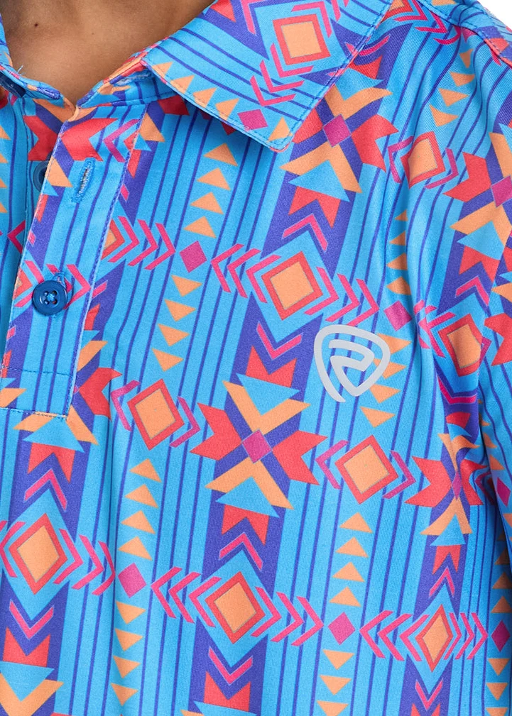 Boys' Vertical Southwestern Print Polo - Image 2