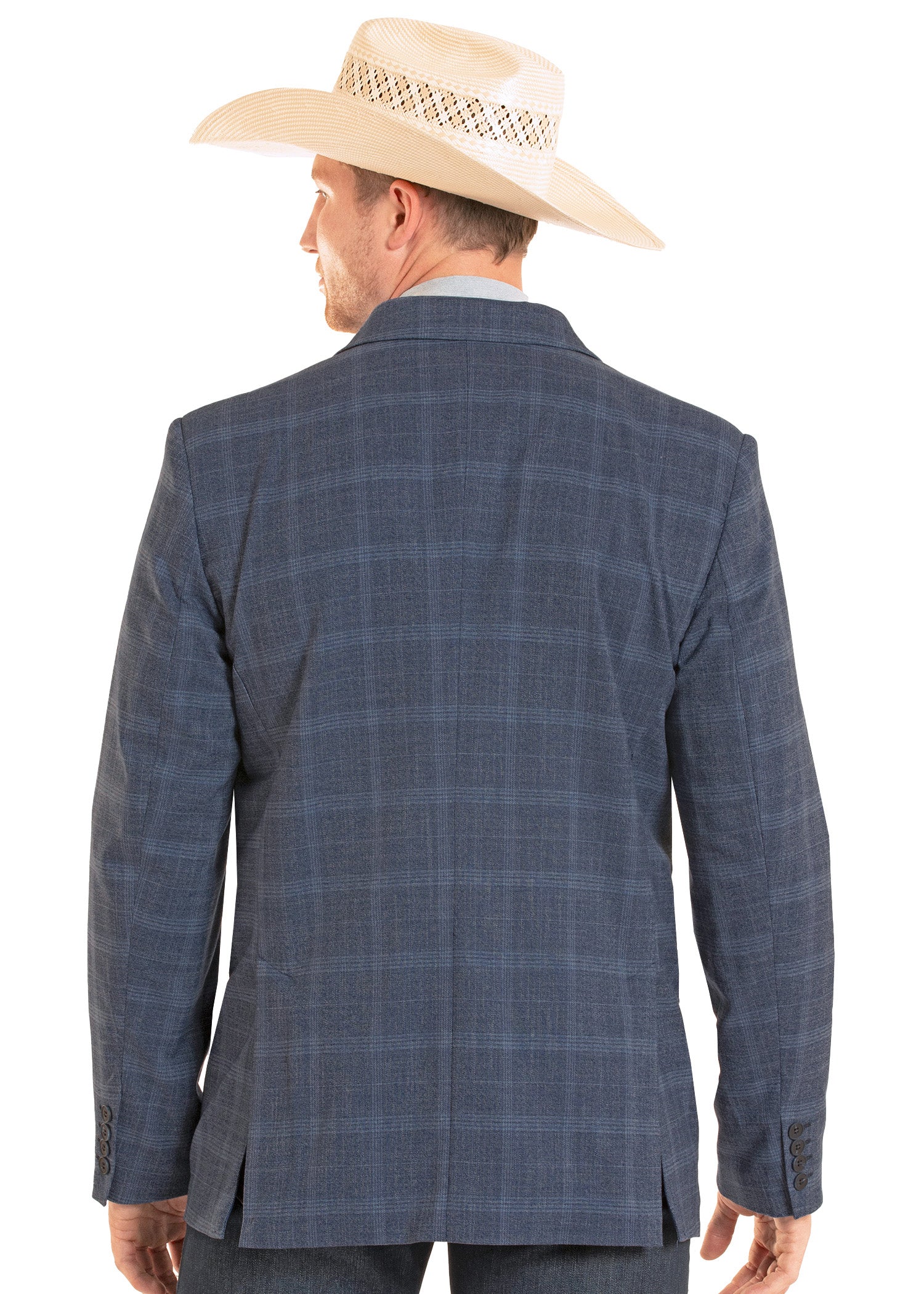 Classic Blue Plaid Sport Coat - Image 2