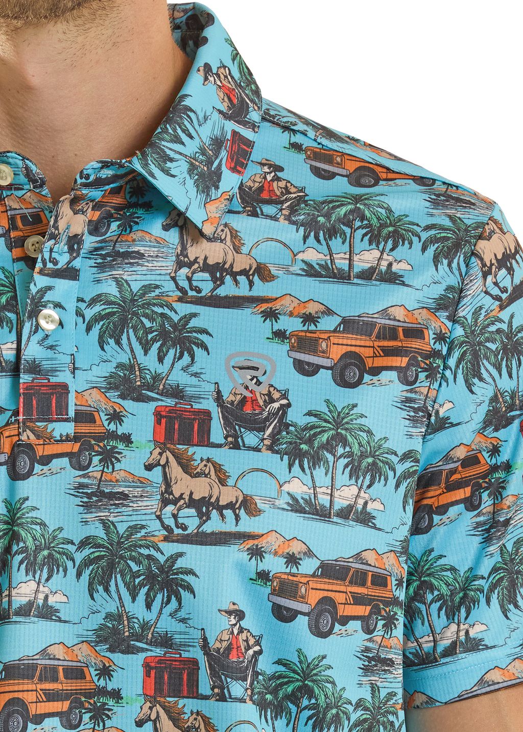 Dale Brisby Coastal Western Print Polo - Image 2