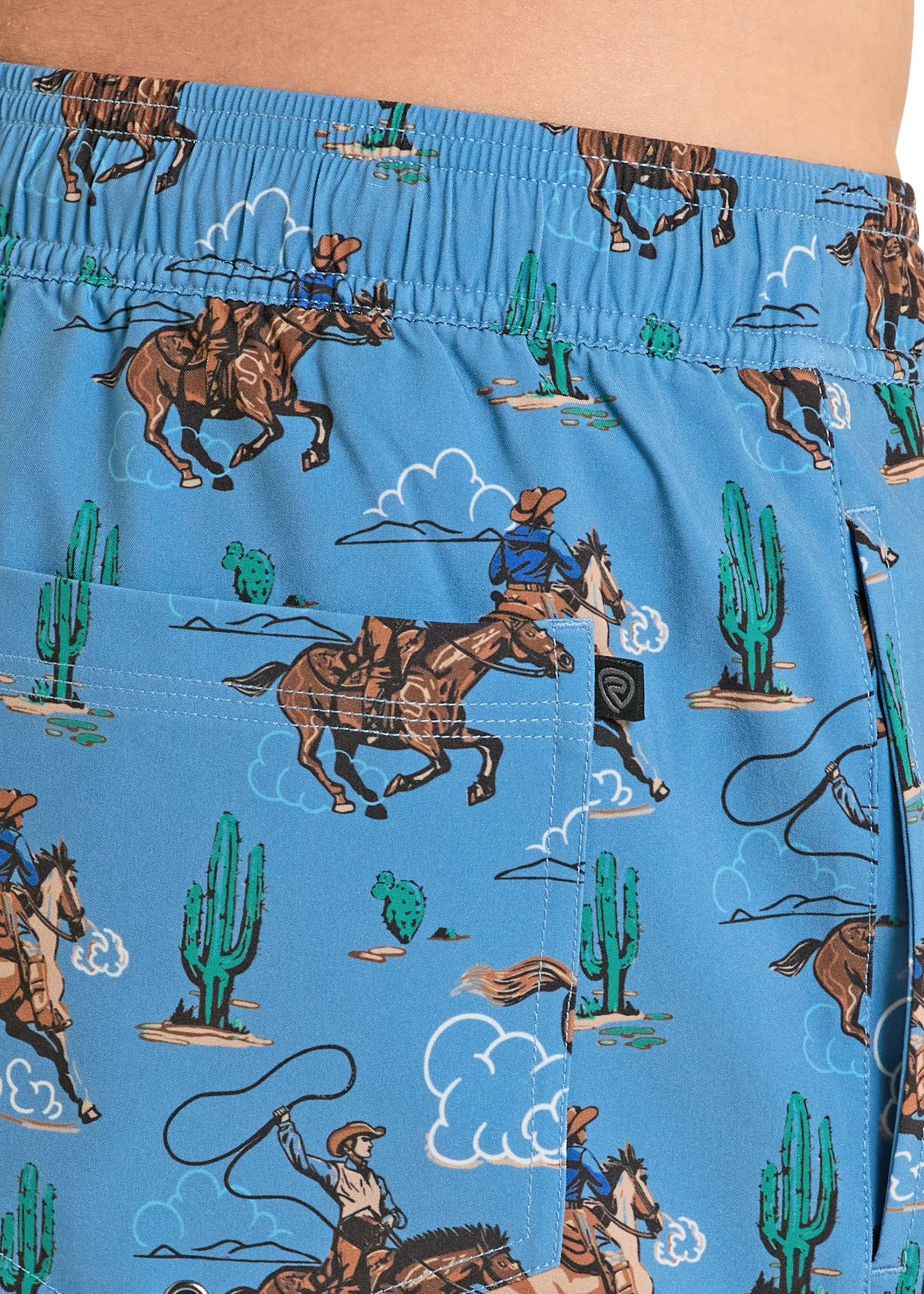 Desert Cowboy Print Volley Swim Shorts - Image 4