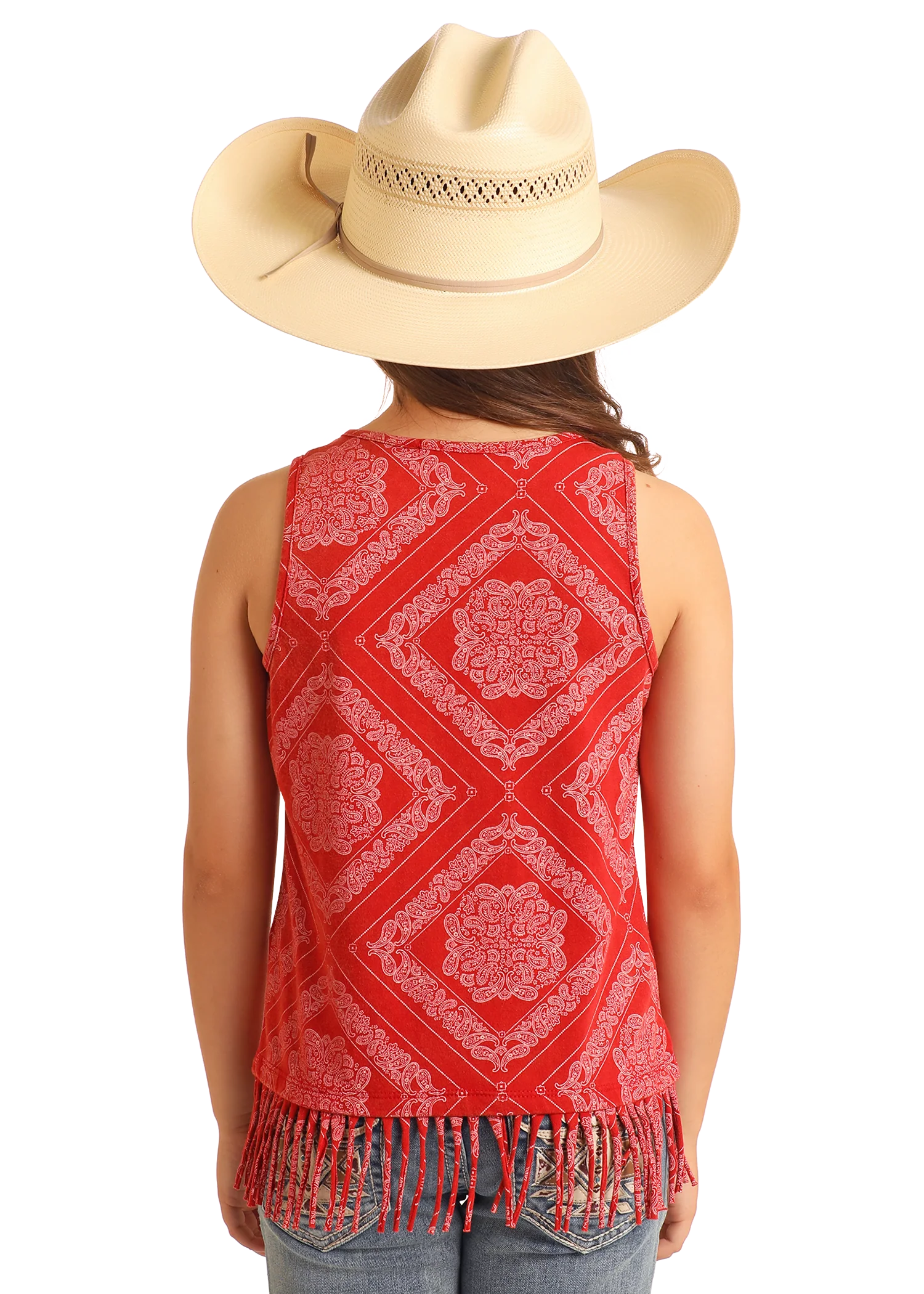 Girls' Bandana Fringe Tank - Image 3