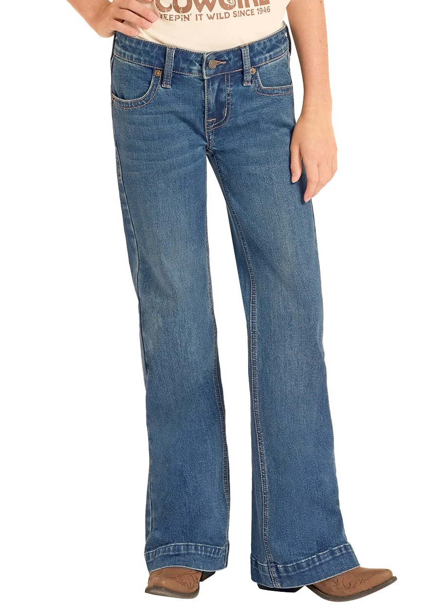 Girls' Boot Stitch Welt Pocket Trouser Jeans - Image 2
