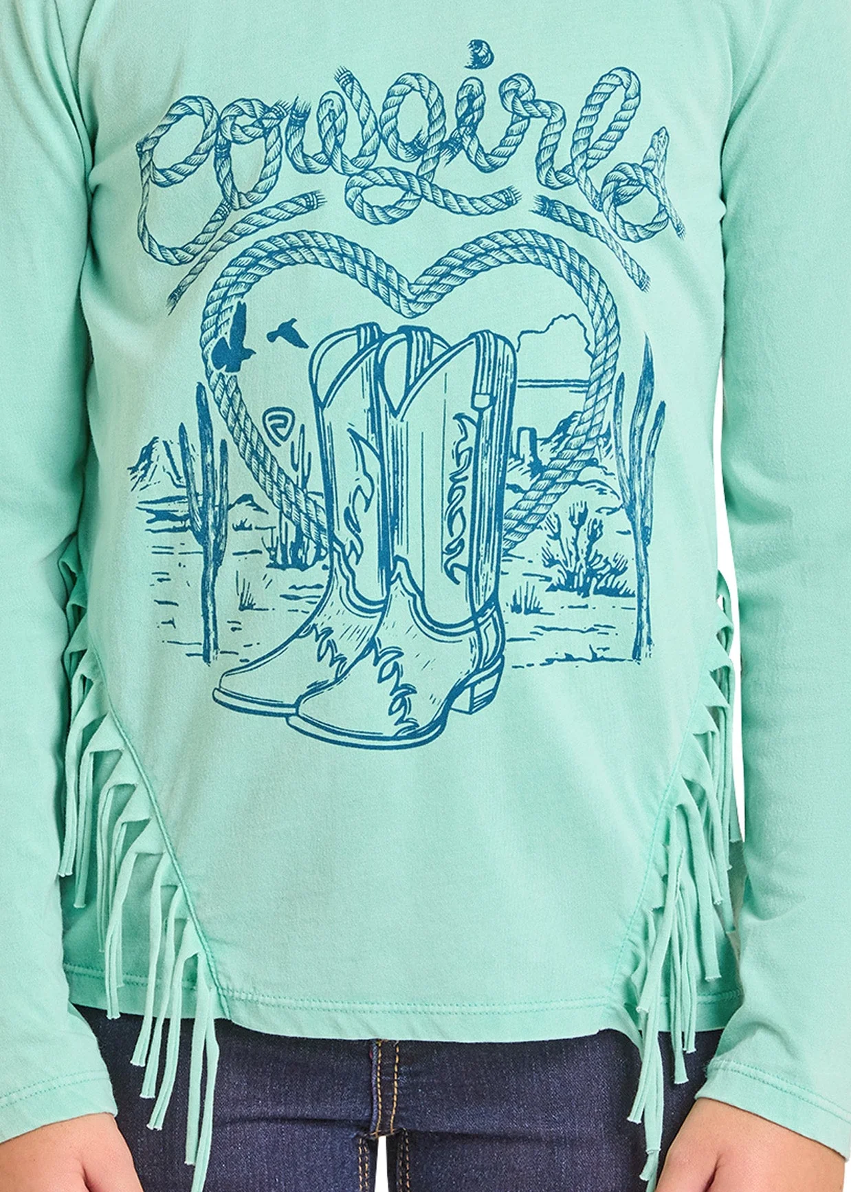 Girls' Cowgirl Fringe Long Sleeve Top - Image 2