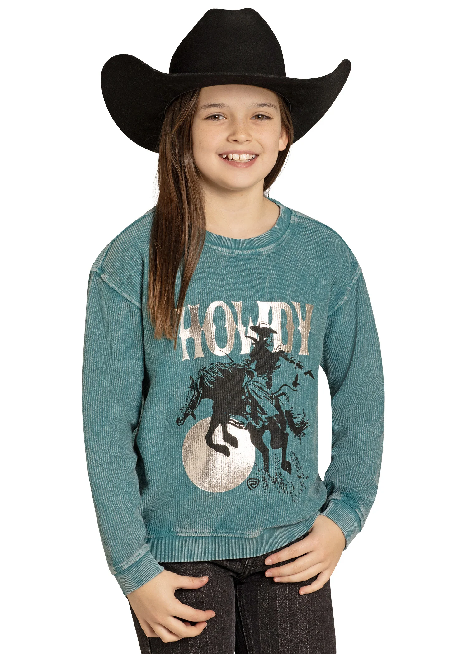 Girls' Howdy Graphic Pullover