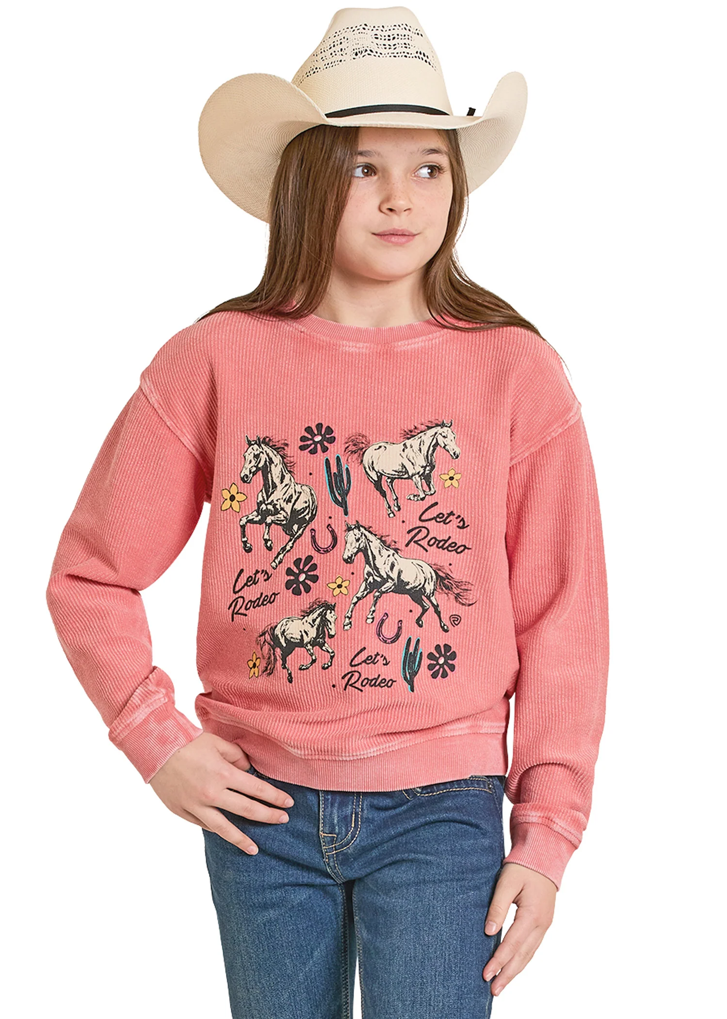 Girls' Let's Rodeo Graphic Pullover