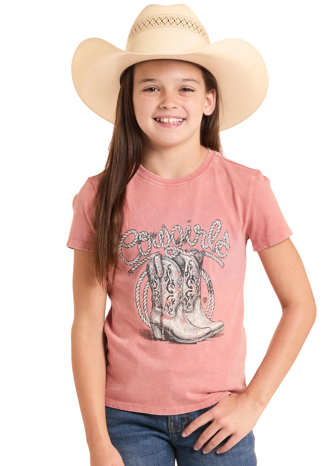 Girls' Roping Cowgirl Graphic Tee