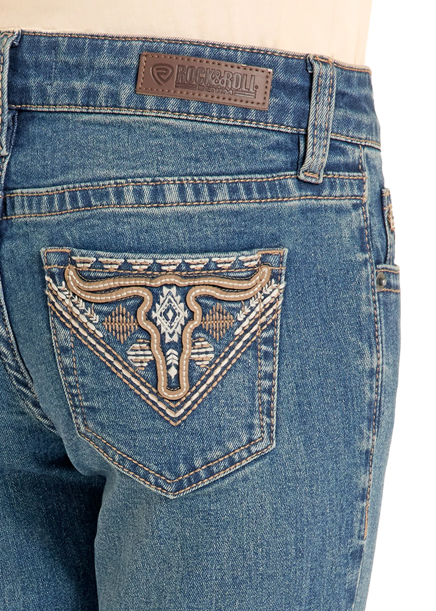 Girls' Steer Stitch Bootcut Jeans - Image 4