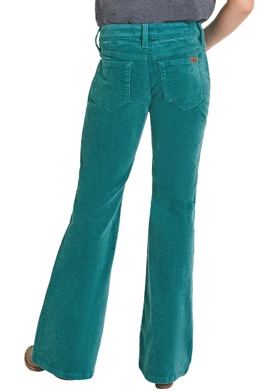 Girls' Turquoise Corduroy Flare Jeans