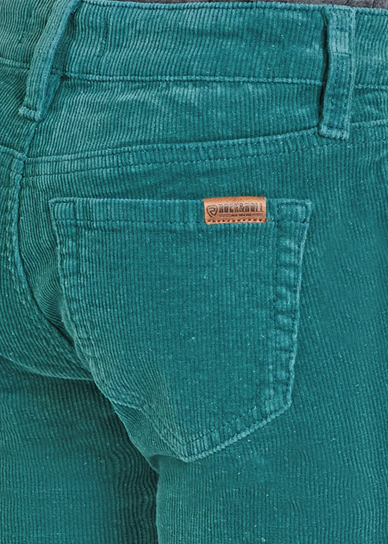 Girls' Turquoise Corduroy Flare Jeans - Image 4