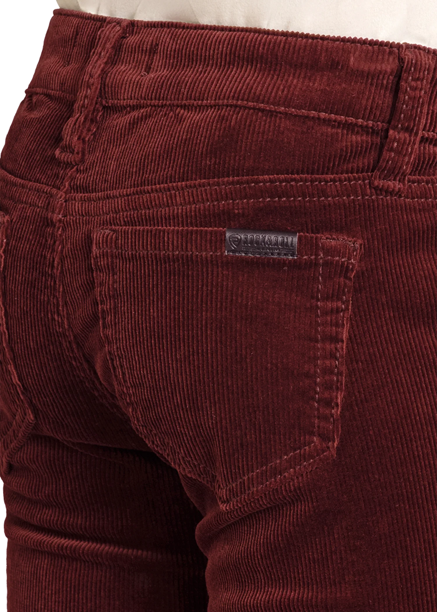 Girls' Wine Corduroy Flare Jeans - Image 4