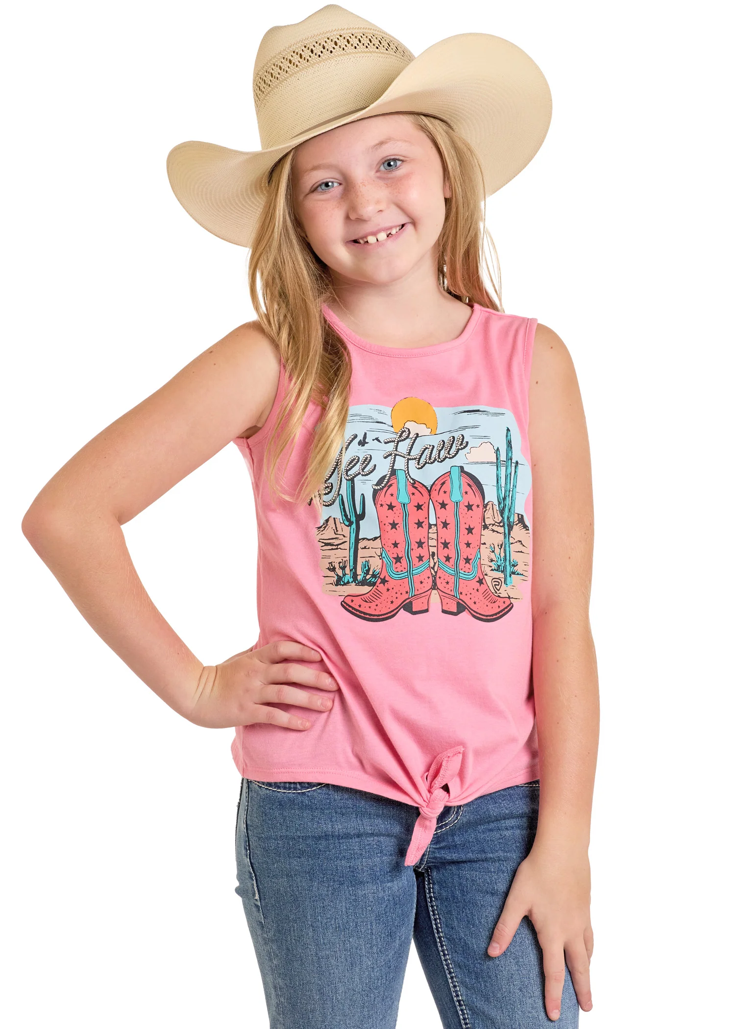 Girls' Yee Haw Graphic Tank