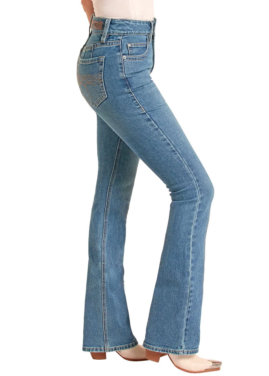 High Rise Double Coin Pocket Bootcut Jeans - Image 3