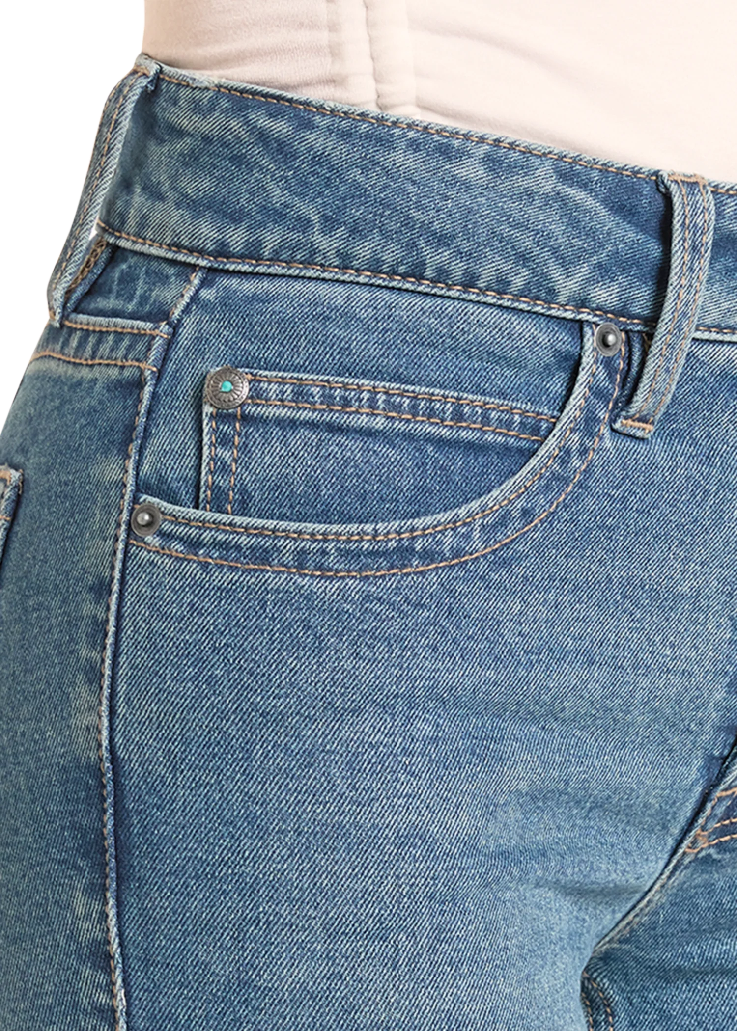 High Rise Double Coin Pocket Bootcut Jeans - Image 4