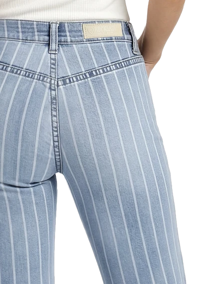 High Rise Extra Stretch Striped Trousers - Image 3