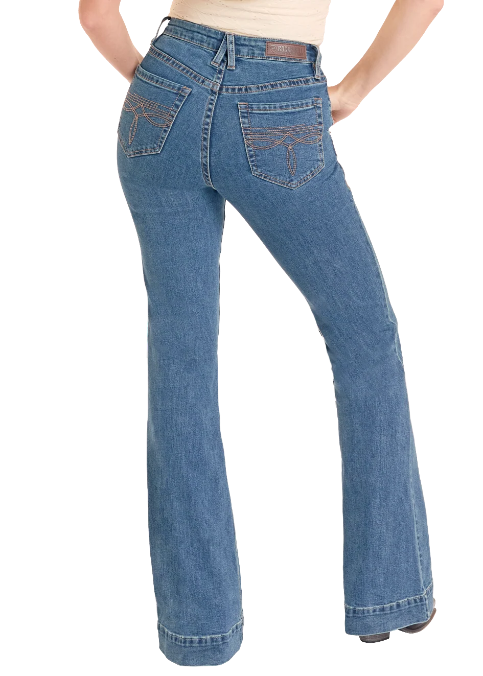 High Rise Front Panel Trouser Jeans - Image 3
