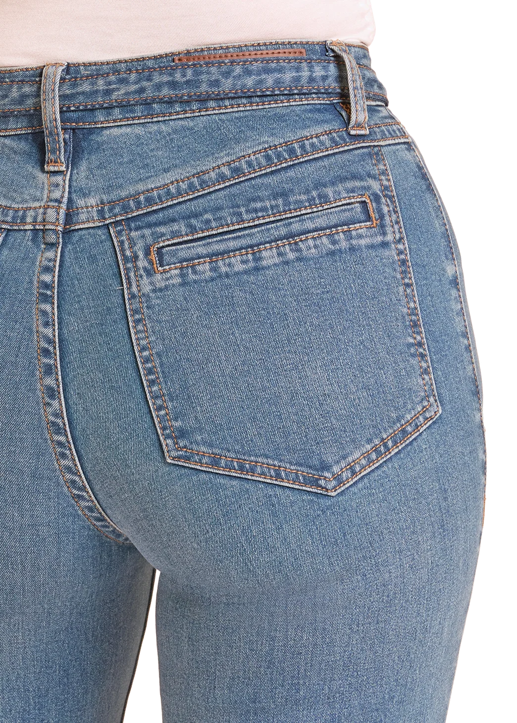 High Rise Horse Bit Clasp Wide Leg Jeans - Image 5