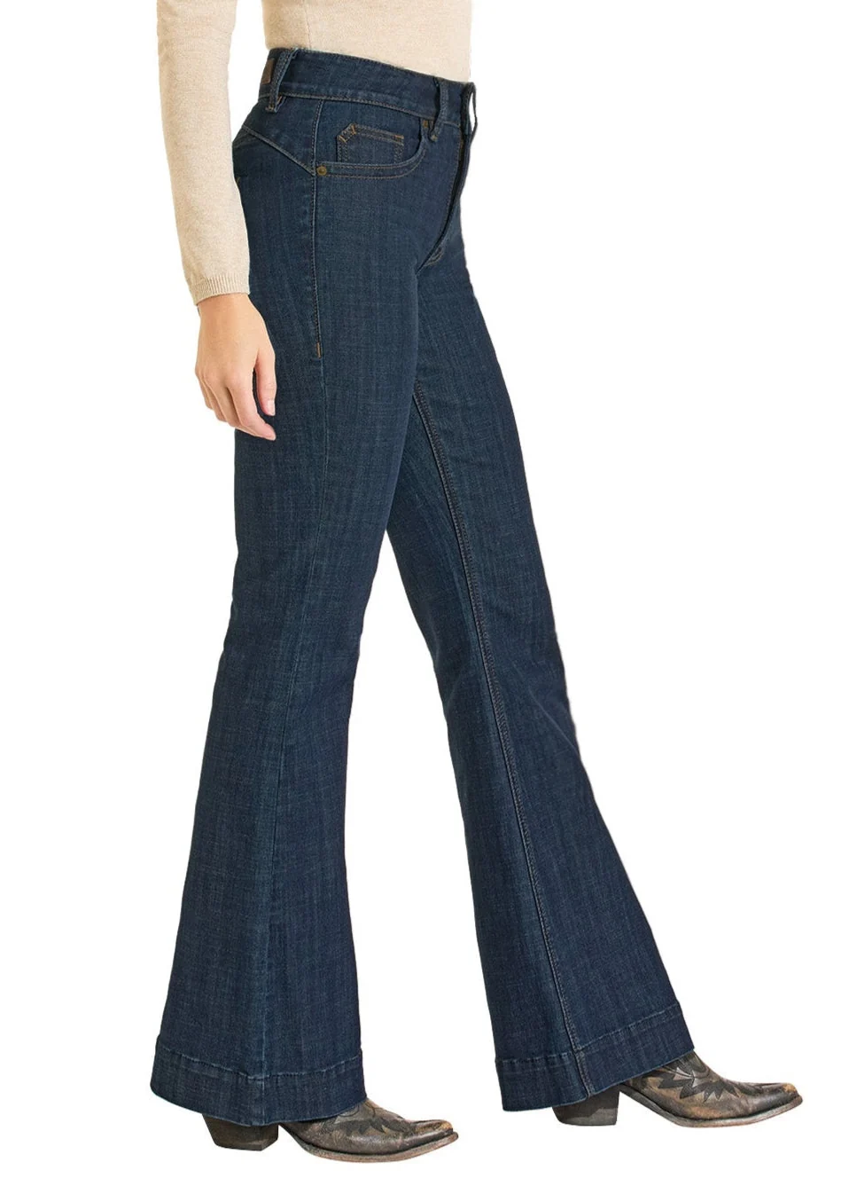 High Rise Welt Trouser Jeans