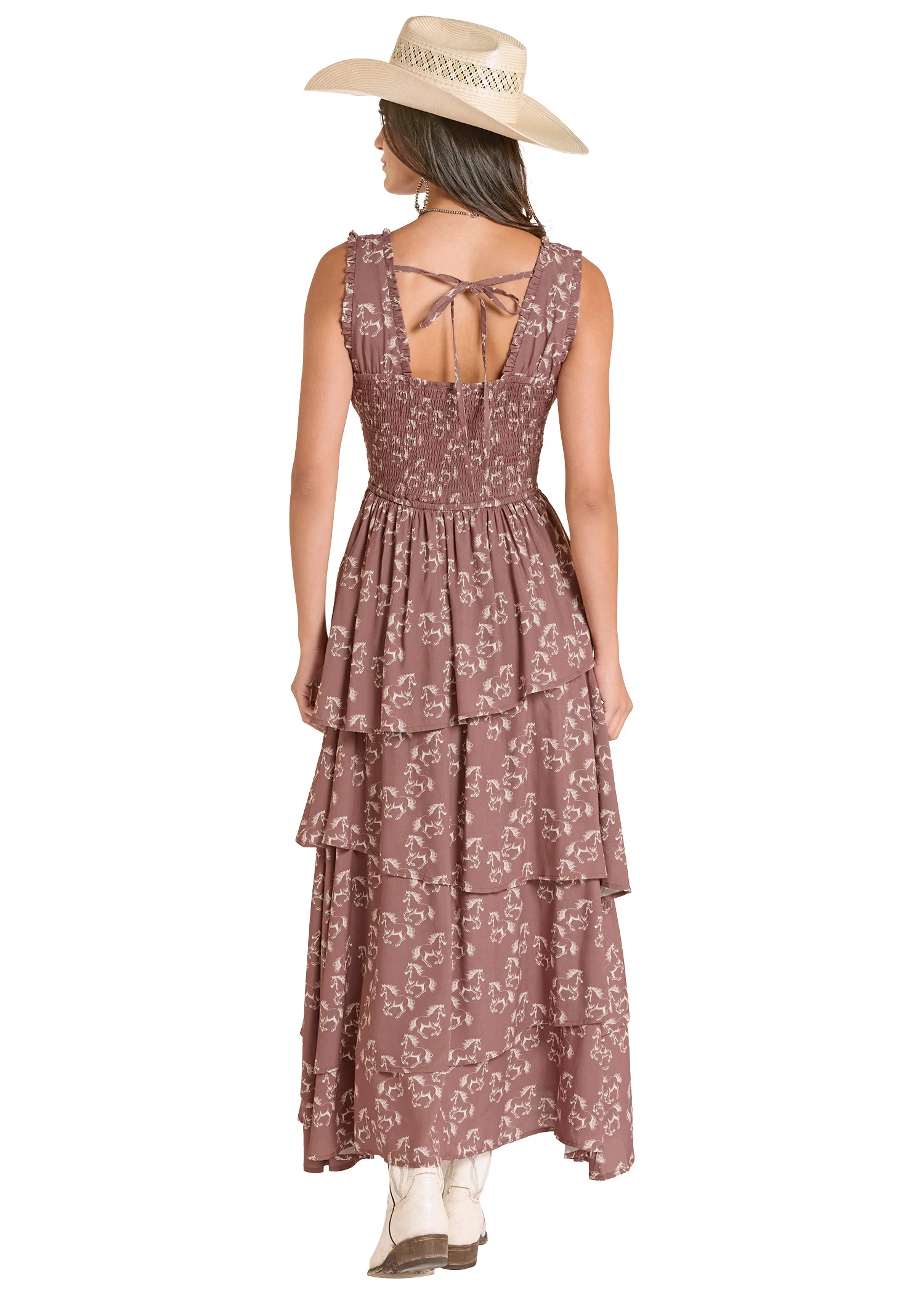 Horse Tiered Maxi Dress - Image 2