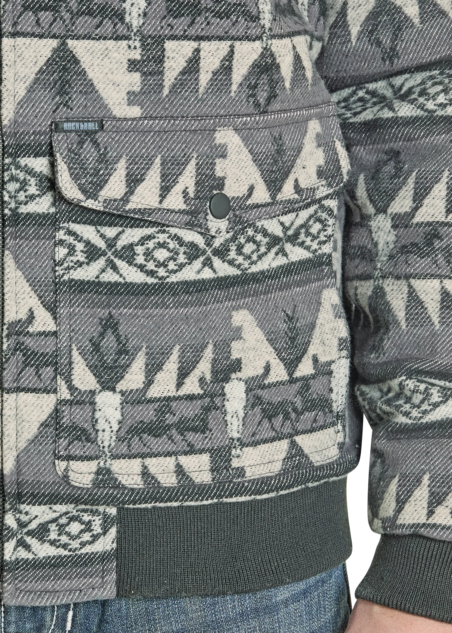 Jacquard Aztec Horse Bomber Jacket - Image 3