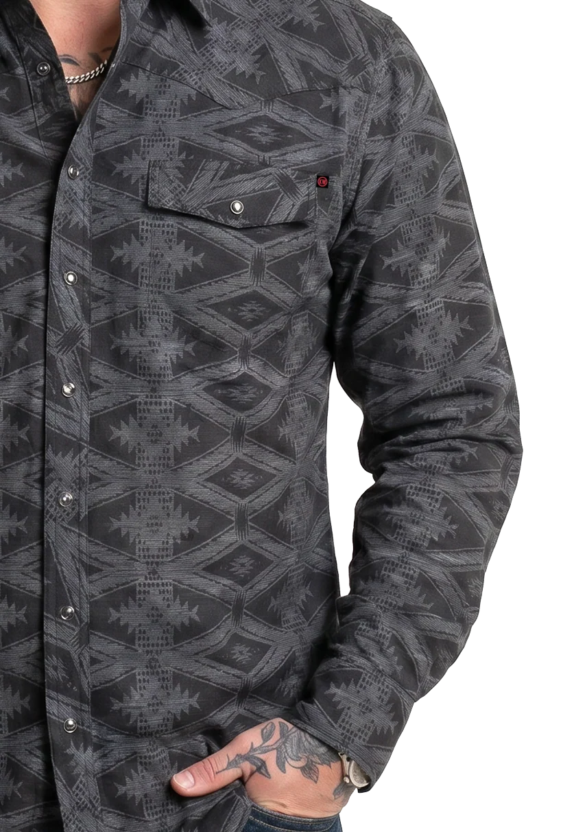 Koe Wetzel x TEK Western Aztec Long Sleeve Shirt - Image 2