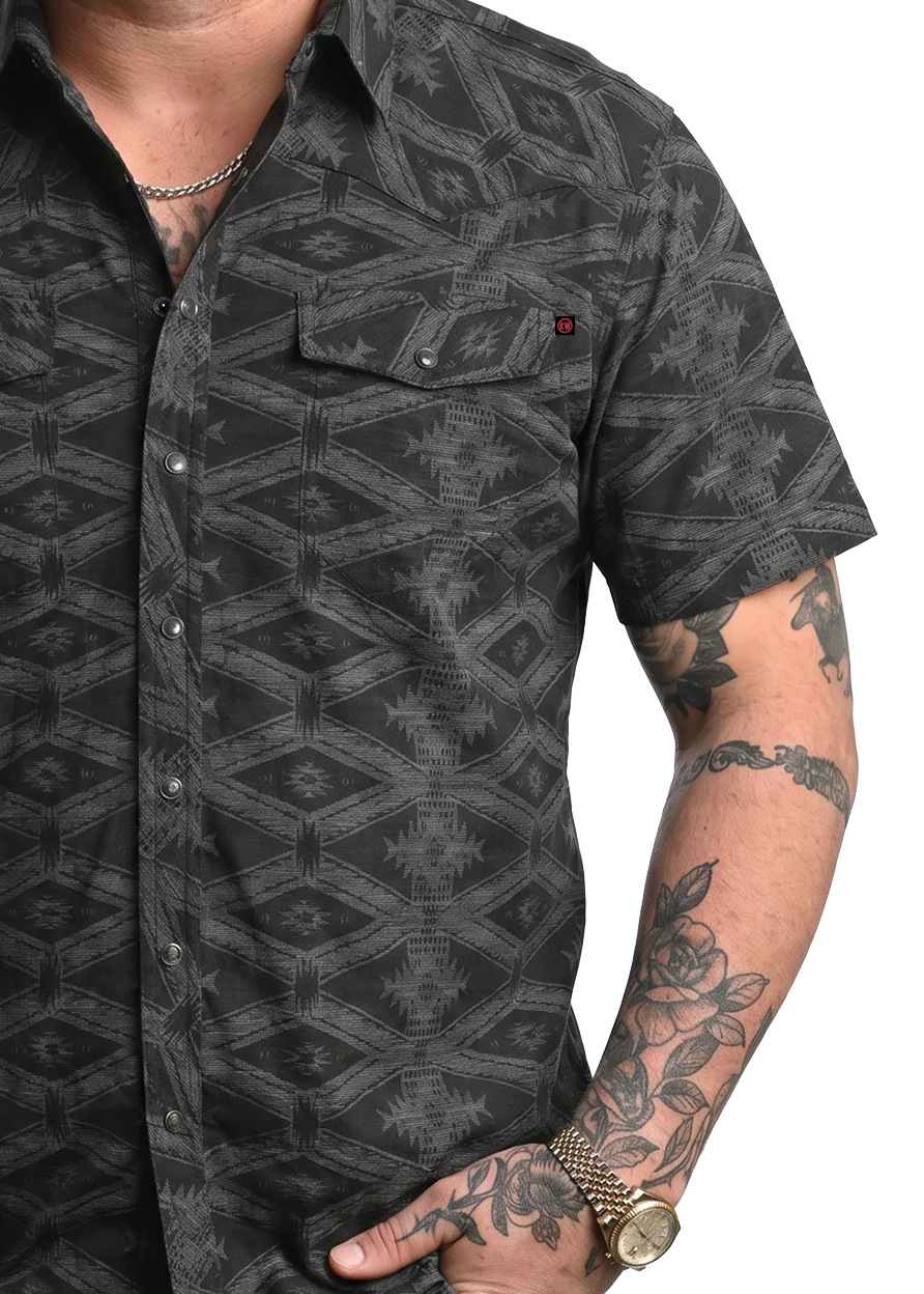 Koe Wetzel x TEK Western Aztec Short Sleeve Shirt - Image 2