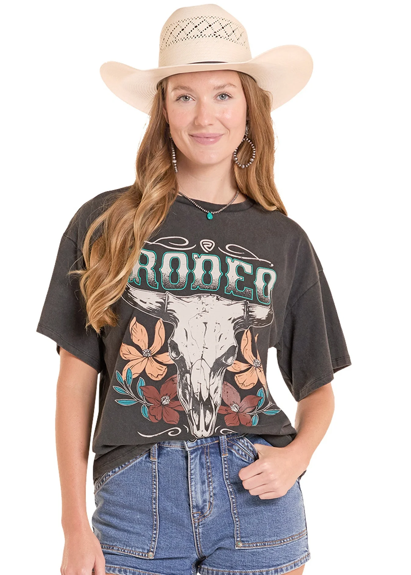 Longhorn Skull Rodeo Oversized Tee