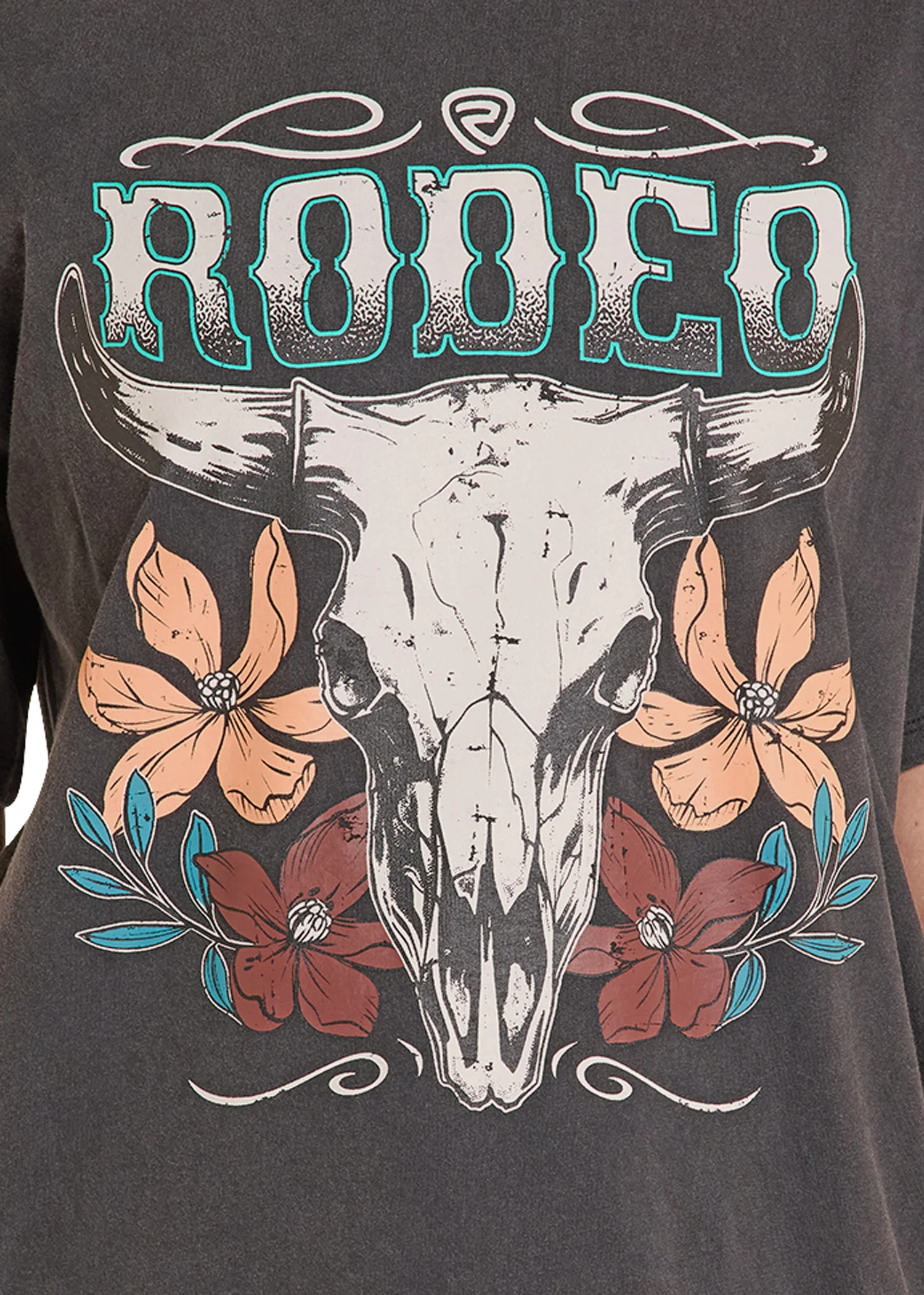 Longhorn Skull Rodeo Oversized Tee - Image 3