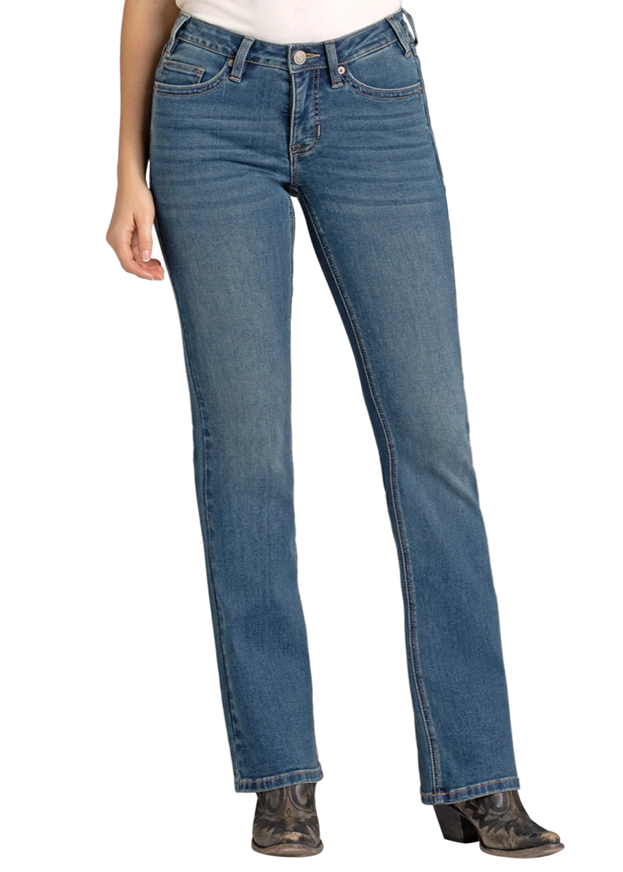 Mid Rise Boot Stitch Bootcut Jeans - Image 3