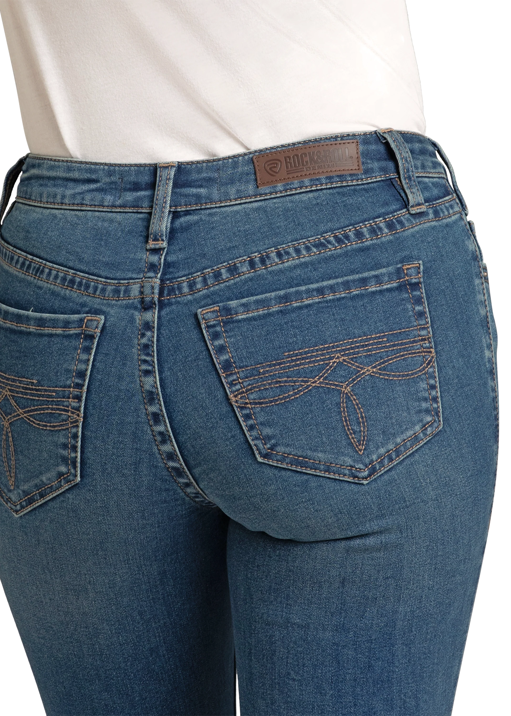 Mid Rise Boot Stitch Bootcut Jeans - Image 4