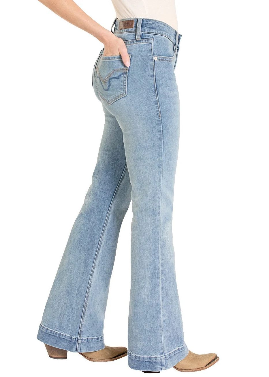 Mid Rise Classic Pocket Light Denim Trousers