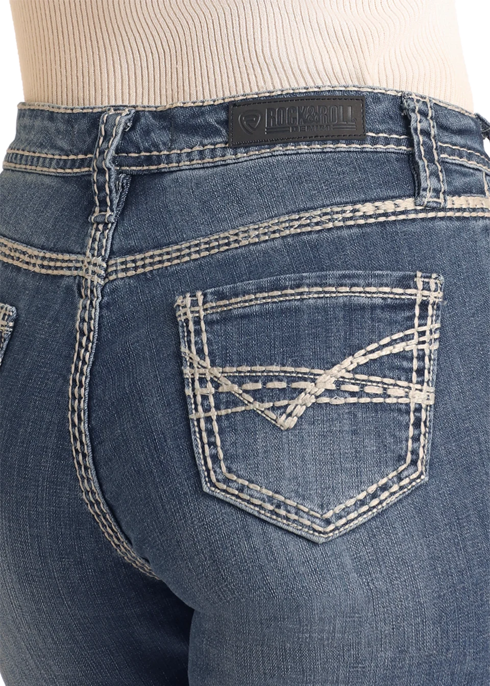 Mid Rise Petal Stitch Trousers - Image 4