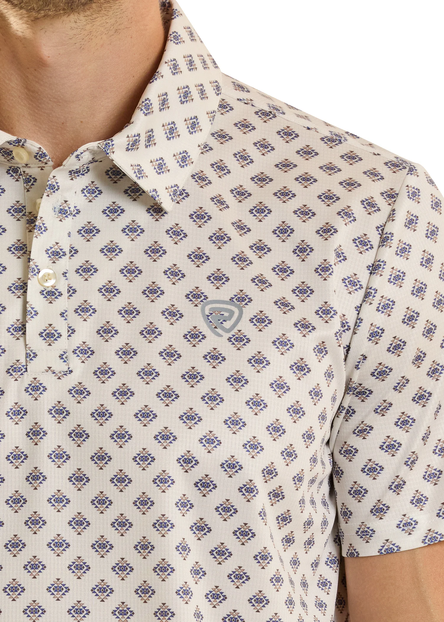 Mini Diamond Print Polo - Image 2