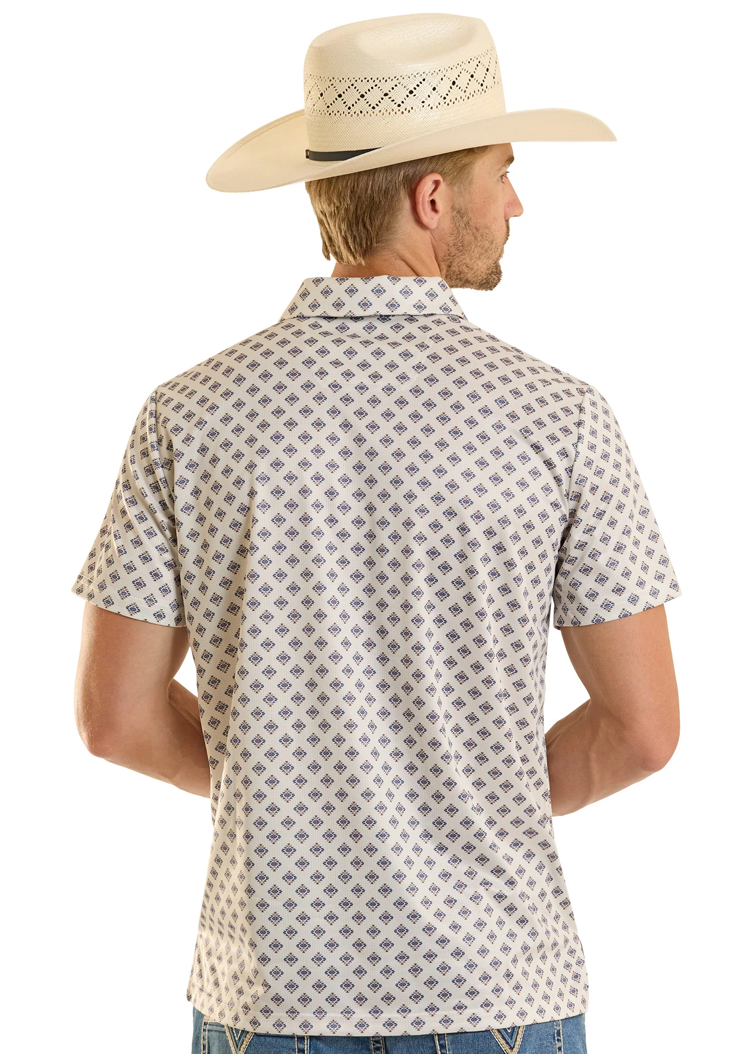 Mini Diamond Print Polo - Image 3