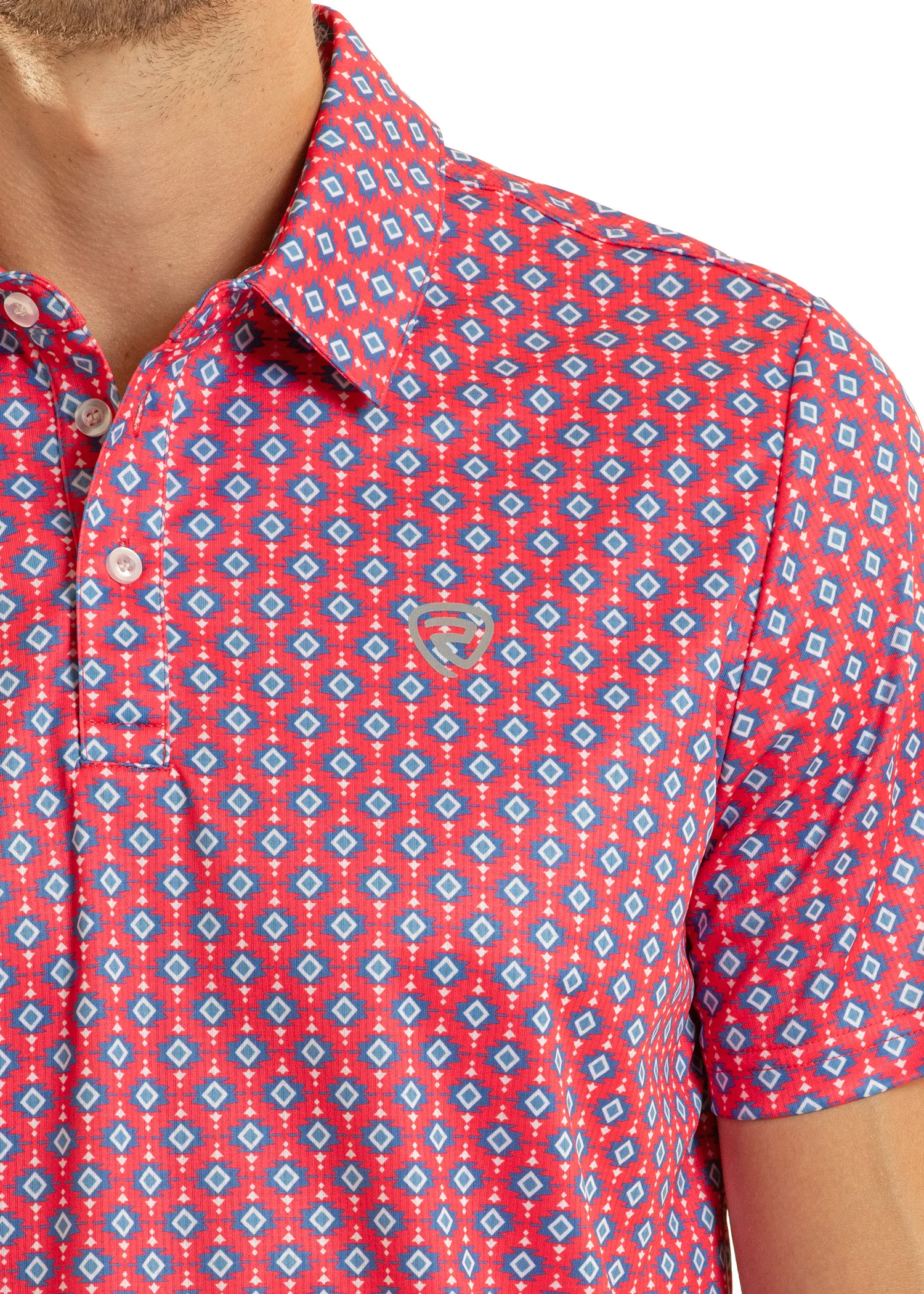 Mini Hot Pink Aztec Star Polo - Image 2