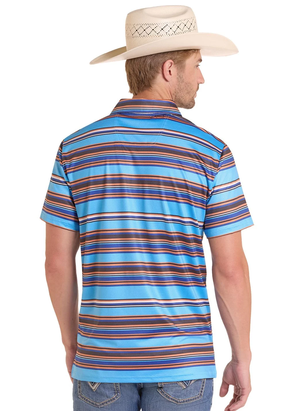 Multi-Striped Print Polo - Image 3