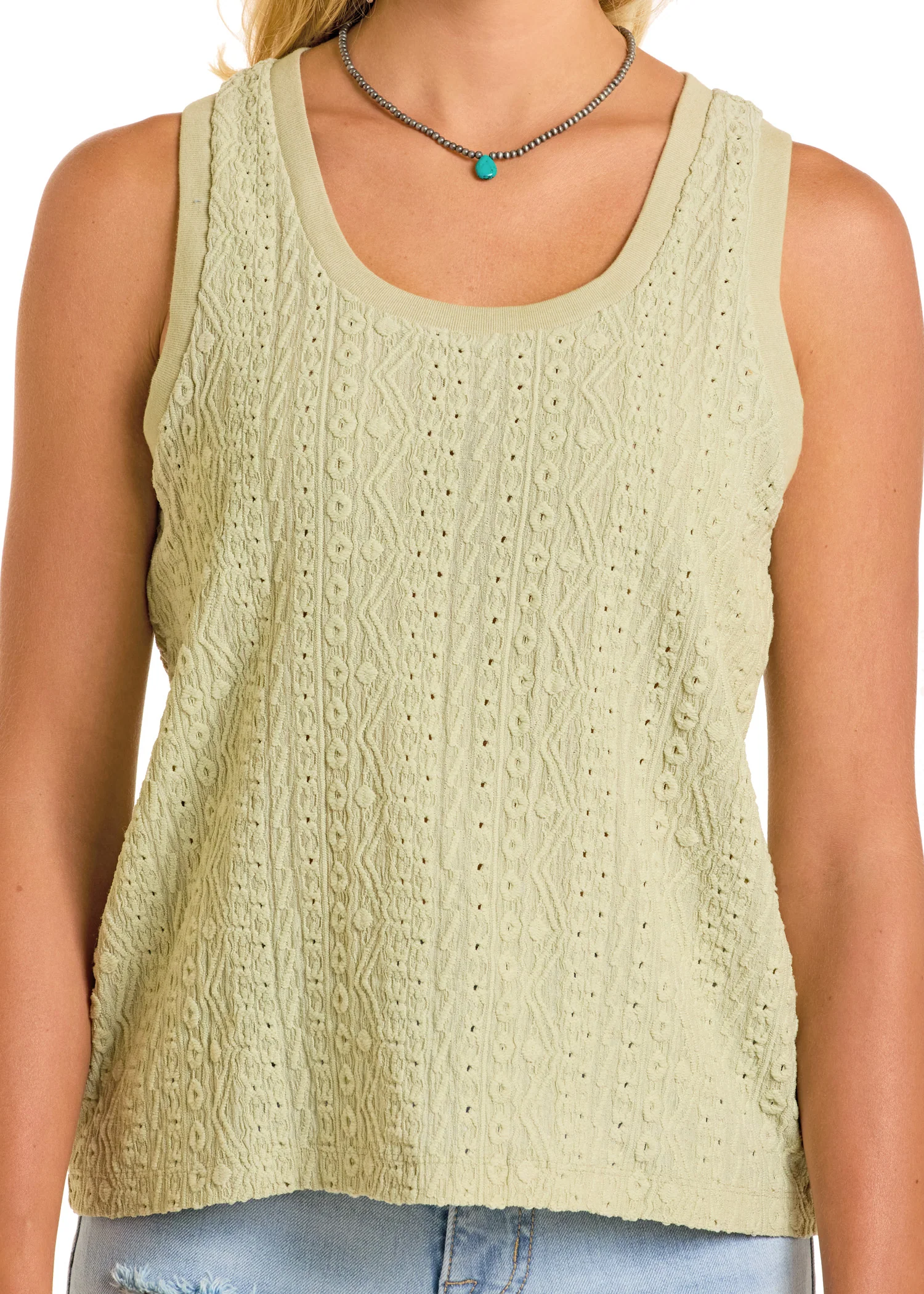 Raised Knit Tank Top - Image 6