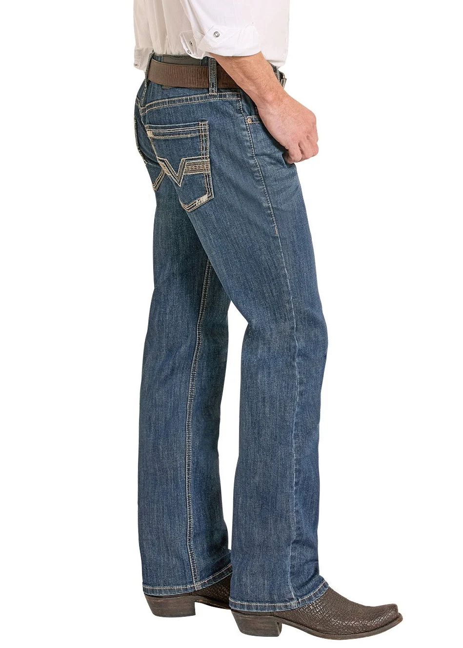 Regular Fit Bold Stitch Stackable Boot Jeans - Image 3