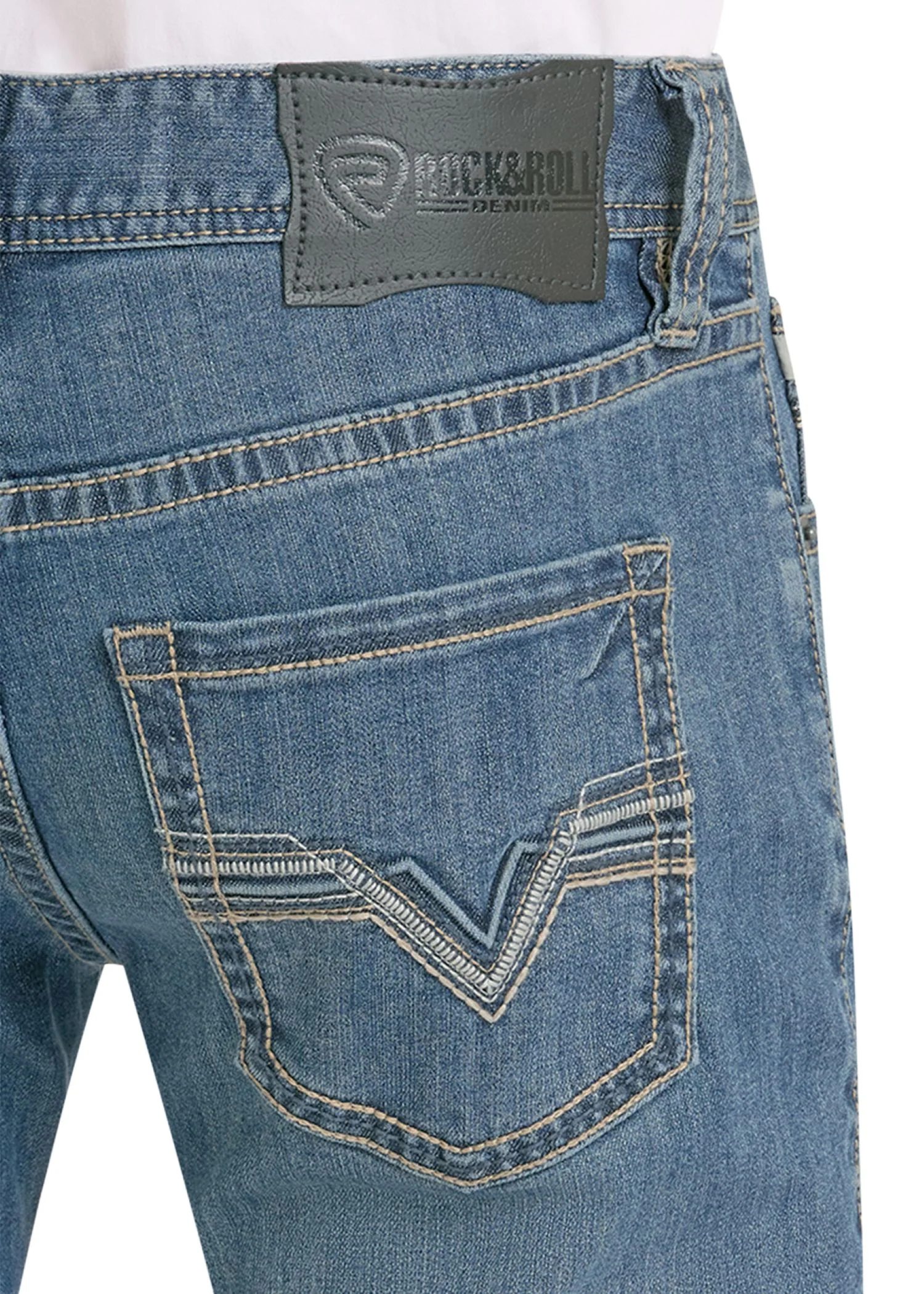 Regular Fit Ladder Stitch Stackable Boot Jeans - Image 4
