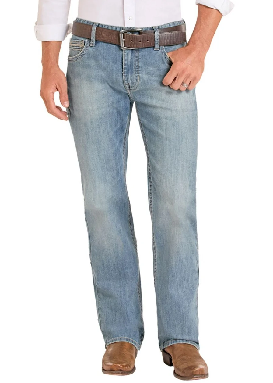 Relaxed Fit Ladder Pocket Straight Leg Jeans - Image 2